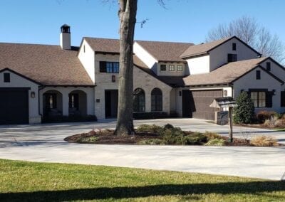 Front view of the beautiful house